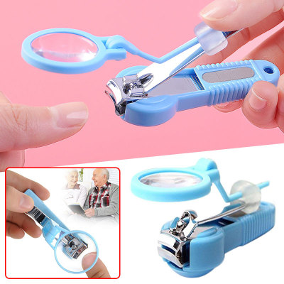 elderly Children Pocket Finger Toe Nail Clipper Cutter with Magnifying Glass Trimmer Manicure Pedicure Care 