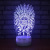 National wind 3D light night light creative 7 color touch control led lights smart home remote control ambient light
