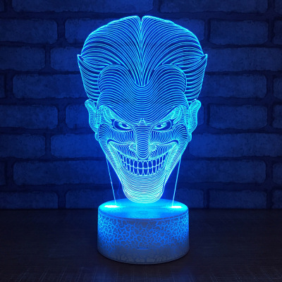 Colorful creative smile jack small night light LED acrylic energy saving eye usb lamp