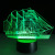 New smart home 3D colorful night light yacht style birthday Party atmosphere lamp remote control lamp