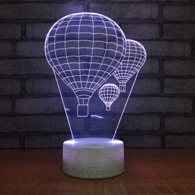 Factory new hot-air balloon 3D night light LED 3D bedside decorative lamp creative wedding gift 083.