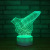 Rocket 3D night light creative 7 color USB automatic color-changing battery lamp led lamp