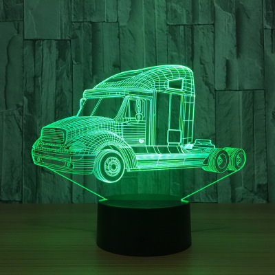 New car 3D small night light manufacturer 7 color vision led desk lamp smart home decoration lamp