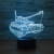 New exotic tank modeling 3D lamp foreign trade electronic products 7 color touch remote control night light