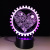 Spot wholesale new love 3d table lamp 7 color remote touch bluetooth audio led light night light creative