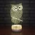 New exotic hot style home usb lamp creative energy-saving owl bedside lamp acrylic bedroom 3D night lamp