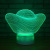 3D jinyuanbao small night light creative gifts bedside lamp usb power bedroom decorative light 1456.