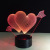 An arrow pierced heart 3d light led light night lamp USB desk lamp valentine's day creative gift furniture