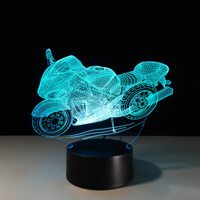 The new motorcycle 3D lamp, the new motorcycle 3D lamp, the remote touch control LED visual lamp, the night light