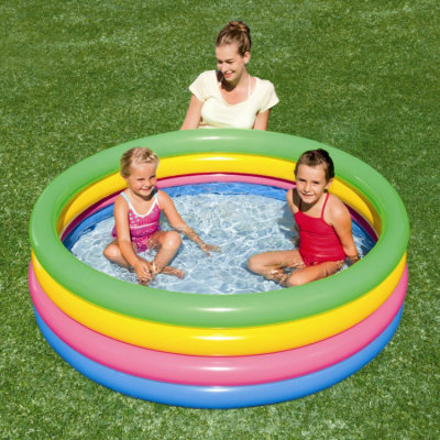 Original Authentic Bestway 51117 Four-Ring Pool Four-Color Color Swimming Pool