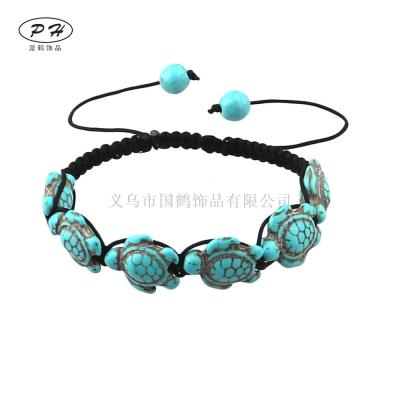 Bohemian turquoise turtle bracelet.