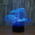 New car 3D small night light manufacturer 7 color vision led desk lamp smart home decoration lamp