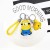 Cartoon bell minion hang bag button key chain purse pendant creative ornament key chain