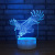 Creative eagle seven color led small night light personality explosion crack pedestal usb light new unique visual lamp