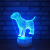 3D puppy battery lamp 7 color touch children's night light creative LED infant night light wholesale 1412.