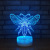 2018 new LED butterfly small night light 7 color gradient usb night light cartoon new special bedside 3d lamp 1518.