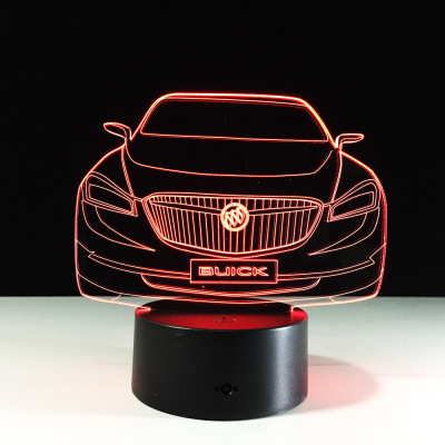 commercial new car model 3D light 7 color remote control led lamp ground stand novelty special product small night light