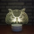 New personality owl 3D light touch led bedside illusion lamp 7color gradient light night lamp 174.