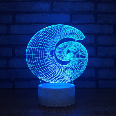 The new 7-color conch 3D lamp, LED energy-saving lamp, and the customized gift of the power saving lamp.