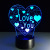 New I LOVE YOU seven color 3D lamp touch acrylic visual lamp LED colorful light night light