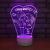 Colorful acrylic light night light 3d creative bedroom wedding room decoration lamp for men and women gift led light