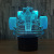 Foreign trade new racing car 3D light 7 color remote touch control led lamp creative products small night light