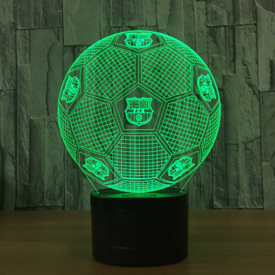 Foreign trade new football 3D lights, colorful remote touch control led lamp creative products gift night light