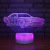 Baby creative electronic gift 3D cool car small night light children bedroom decorative light USB battery lamp 1461.