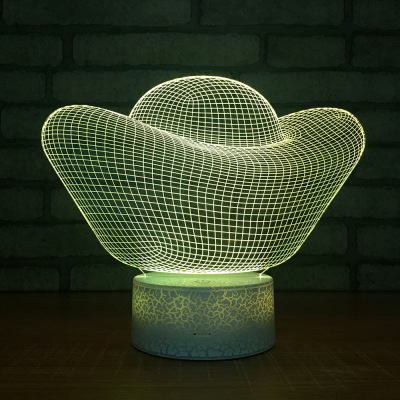 3D jinyuanbao small night light creative gifts bedside lamp usb power bedroom decorative light 1456.