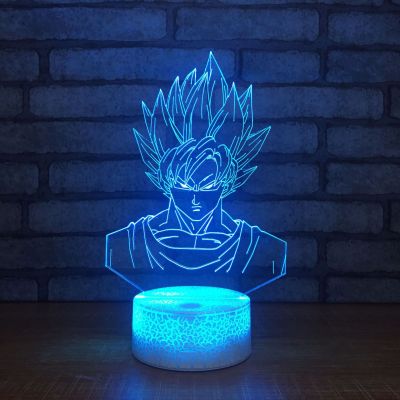 Creative 7 dragon ball 3D lamp bedroom bedside light led small night light decoration cartoon character lamp