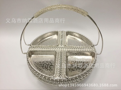 European style metal-plated silver tray cake and cake baking party KTV wedding products.