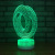 Acrylic ring 3d small night lamp creative desktop, led Lantern Festival can touch the colorful decorative lamp