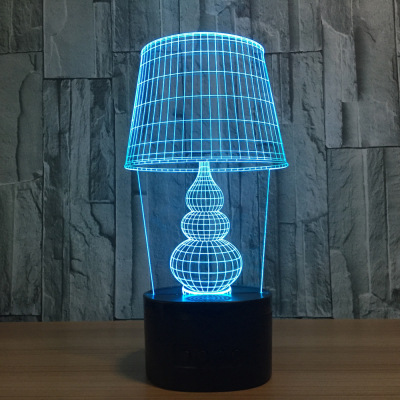 The new lamp, the 3D lamp, the seven-color remote touch control led lamp, creative products, acrylic light night light