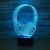 Foreign trade new headphone 3D light 7 color touch control LED visual night light gift atmosphere desk lamp