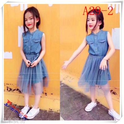 Yiwu purchase the child 2018 short sleeved lace gauze skirt dress Tutu Children Summer Princess Dress