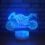 New motorcycle 3D small night light LED 7 color touch energy-saving lamp creative valentine's day gift USB lamp 122.