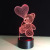 Factory direct selling 3D lamp touch 3D LED balloon bear cartoon creative lamp bedroom night light