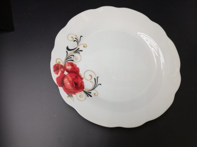 Daily department store ceramic high - temperature porcelain plate with a flat plate of 10.5 inch.