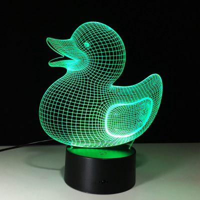 Ducklings 3D light 7 color remote touchBluetooth Music led lamp creative product light night light 559.