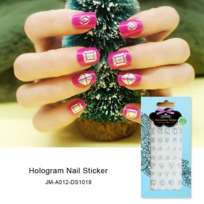 Shiny Laser Nail Sticker Summer New Creative Geometric Pattern Combination Large Sheet Nail Stickers