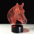 New horse head 3D light 7 color remote touch control led lamp creative products gift night light