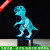 2018 e-commerce cargo source small dinosaur 3D light 7 color remote touch controlled LED lamp gift small night lamp 387.