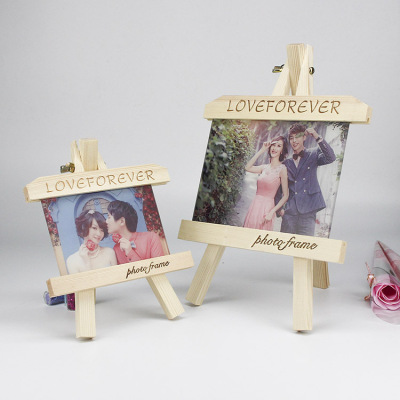 High clear heat transfer artificial wooden frame photo frame white commuting geometry customization picture frame table consumables