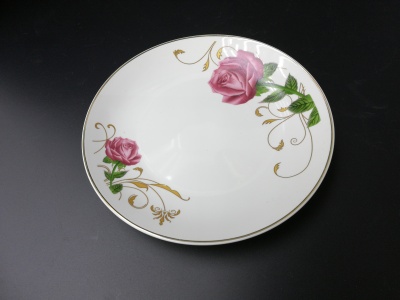 Porcelain plate for daily use porcelain plate 10.5 - inch disc small membrane flowers single line.