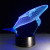 Dolphins seven color stereo light LED gradient 3D lamp acrylic visual light colorful lamp small night light 208.