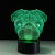 2018 e-commerce new sand skin dog 3D lamp 7 color touch controlled led lamp creative products gift night light 496.