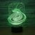 The new version of the new snake 7 color 3D light LED acrylic visual lamp remote touch light night light visual lamp