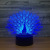 Factory selling peacock remote control 7 color 3D lamp LED visual stereo light touch switch small night light 1446.