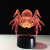 Electric commercial new spider 3D 7 color light remote touch LED small night light 3D light gift desk lamp 329.