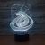 The new version of the new snake 7 color 3D light LED acrylic visual lamp remote touch light night light visual lamp
